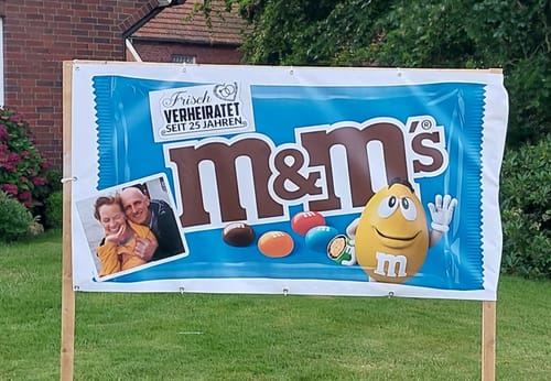 Customer photo review of Banner inkl. Druck