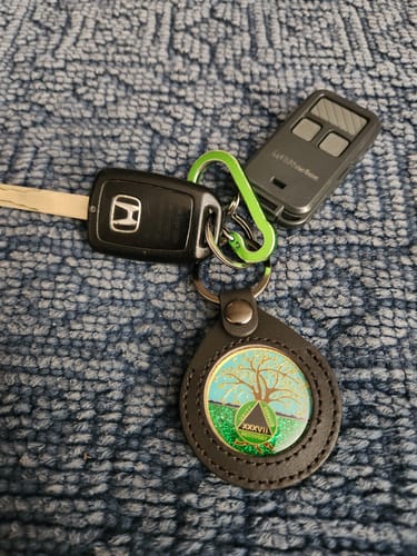 Customer photo review of 37 Year Tree of Life Specialty AA Recovery Medallion - Tri-Plated Thirty-Seven Year Chip/Coin