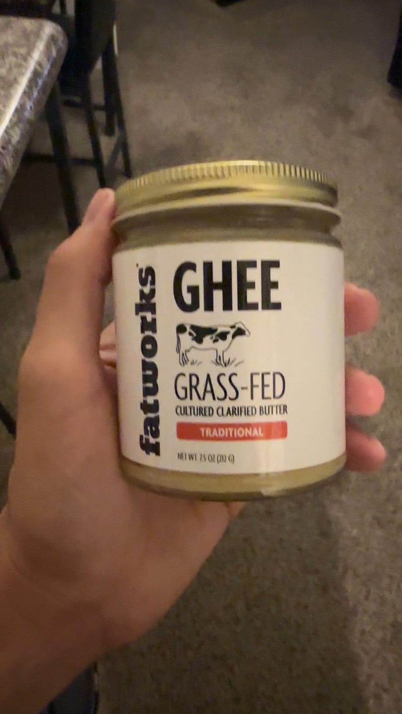 Customer photo review of Cultured Ghee from Organic Butter (7.5 oz)