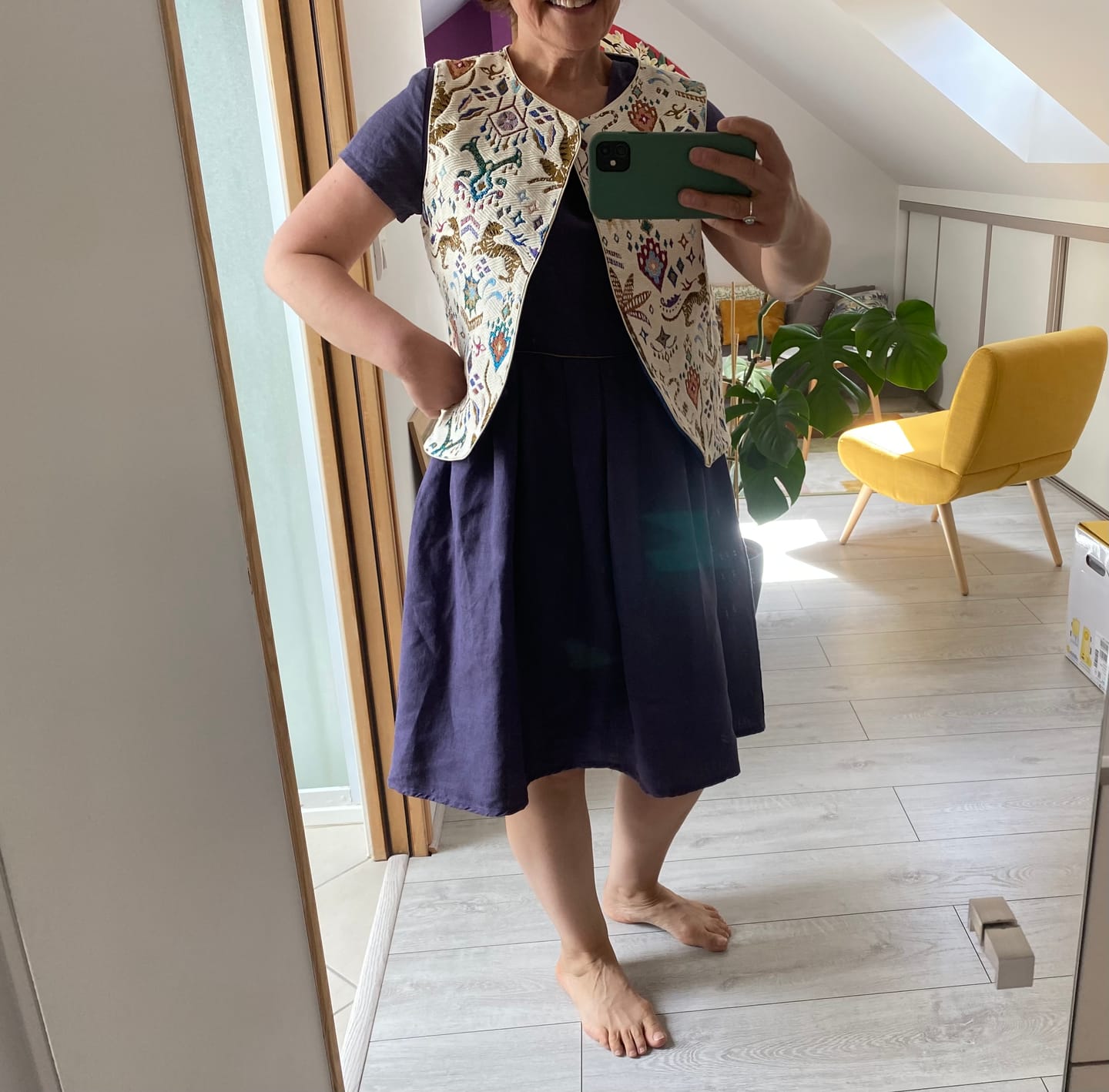 Customer photo review of Veston Gaston en jacquard Luminescence