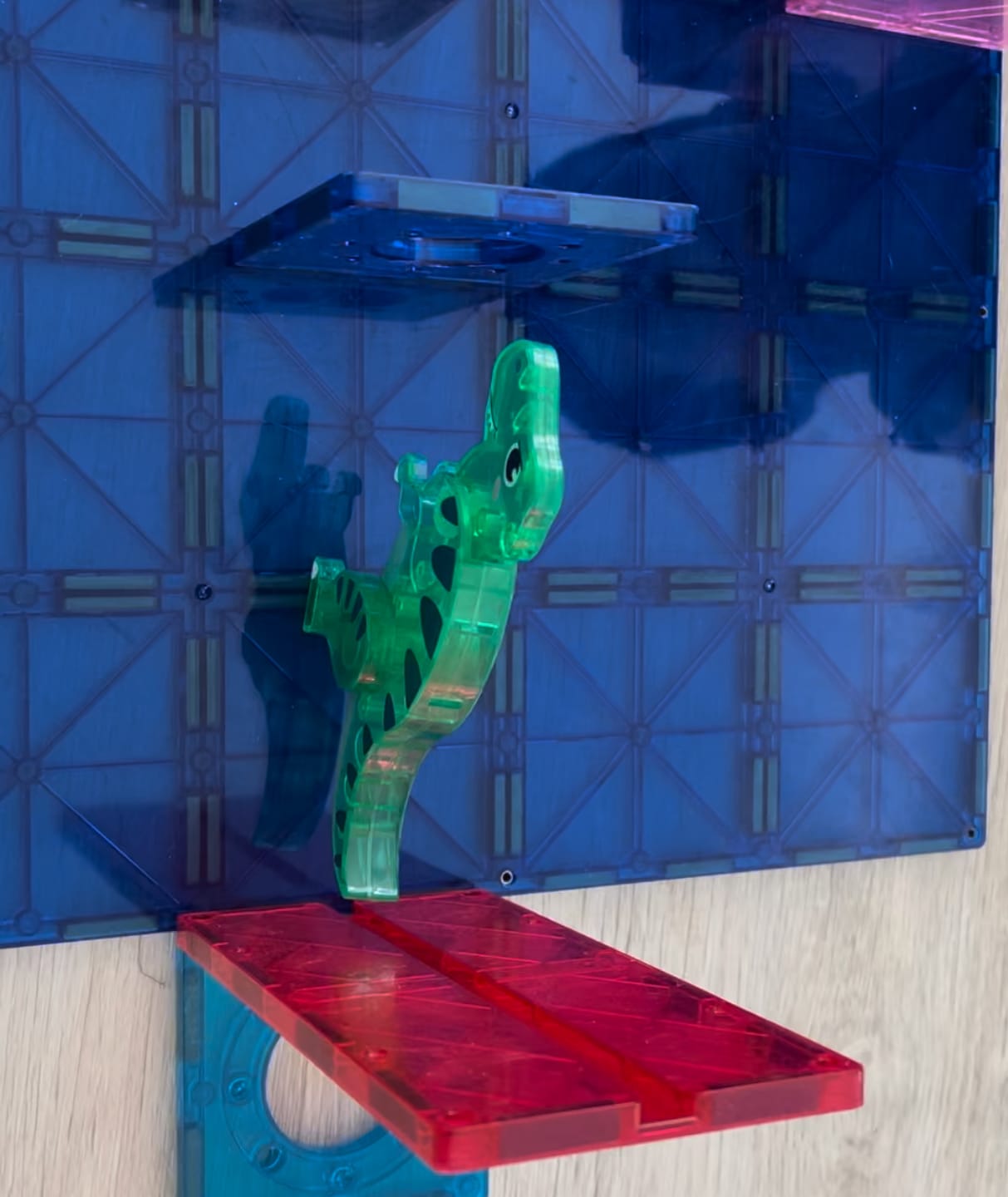 Customer photo review of Dinosaur Magnetic Tiles
