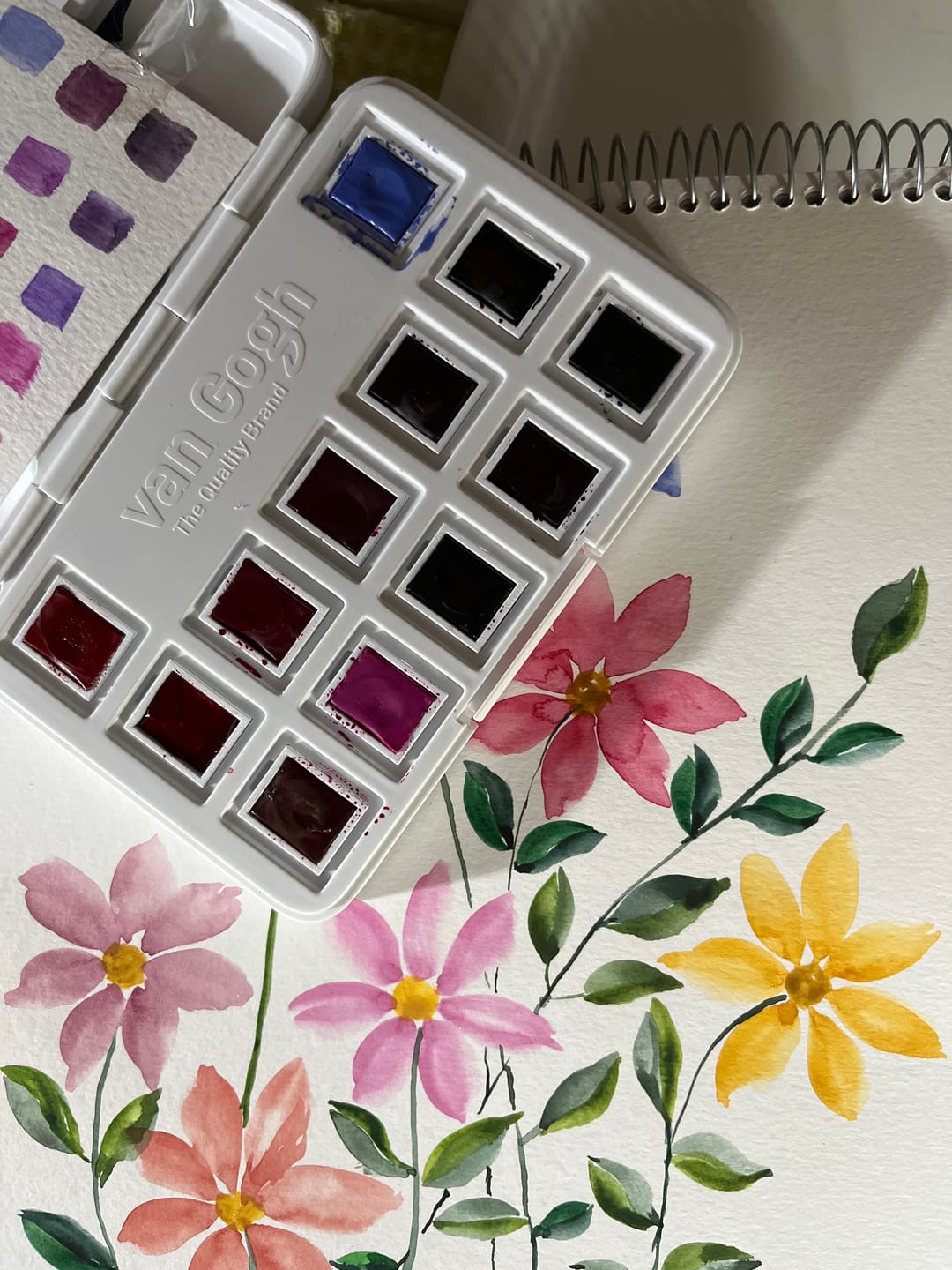 Customer photo review of Van Gogh Pocket Box - Set 12 Acuarelas Pinks & Violets