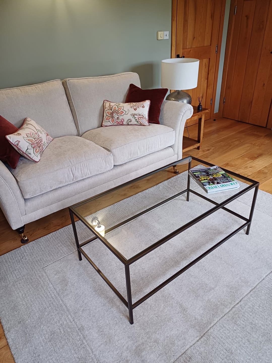 Customer photo review of Madison Glass Metal Coffee Table - Dark Bronze