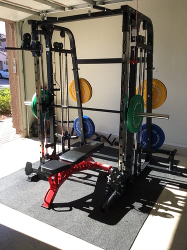 Customer photo review of MAJOR FITNESS All-In-One Home Gym Smith Machine Package Spirit B2