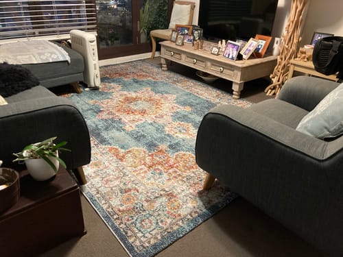 Customer photo review of Neptune Brentwood Transitional Navy Rug