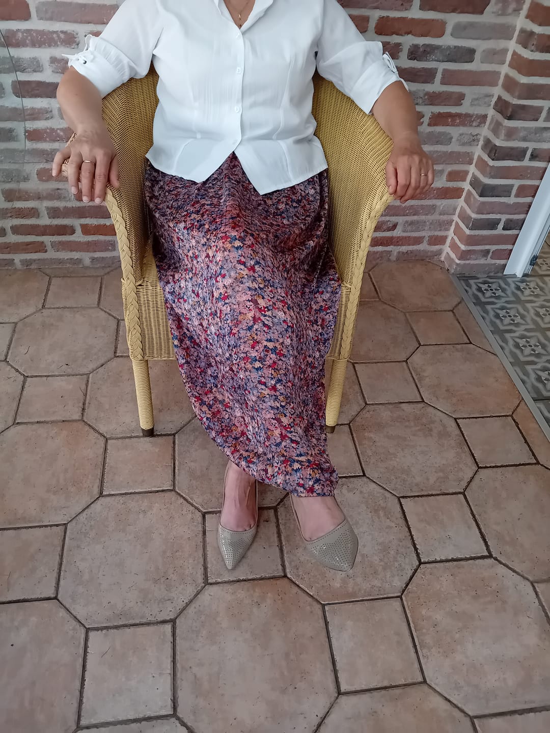 Customer photo review of Jupe longue fleurie Natty