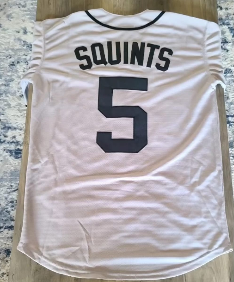 Customer photo review of The Sandlot 'Squintz' Baseball Jersey