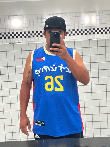 Customer photo review of Philippines Custom Basketball Jersey