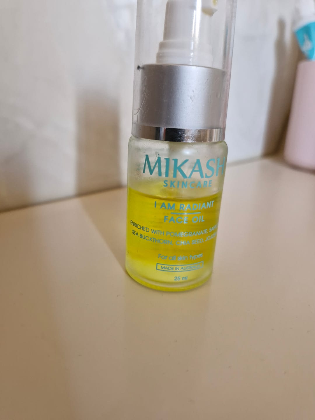 Customer photo review of I AM RADIANT FACE OIL