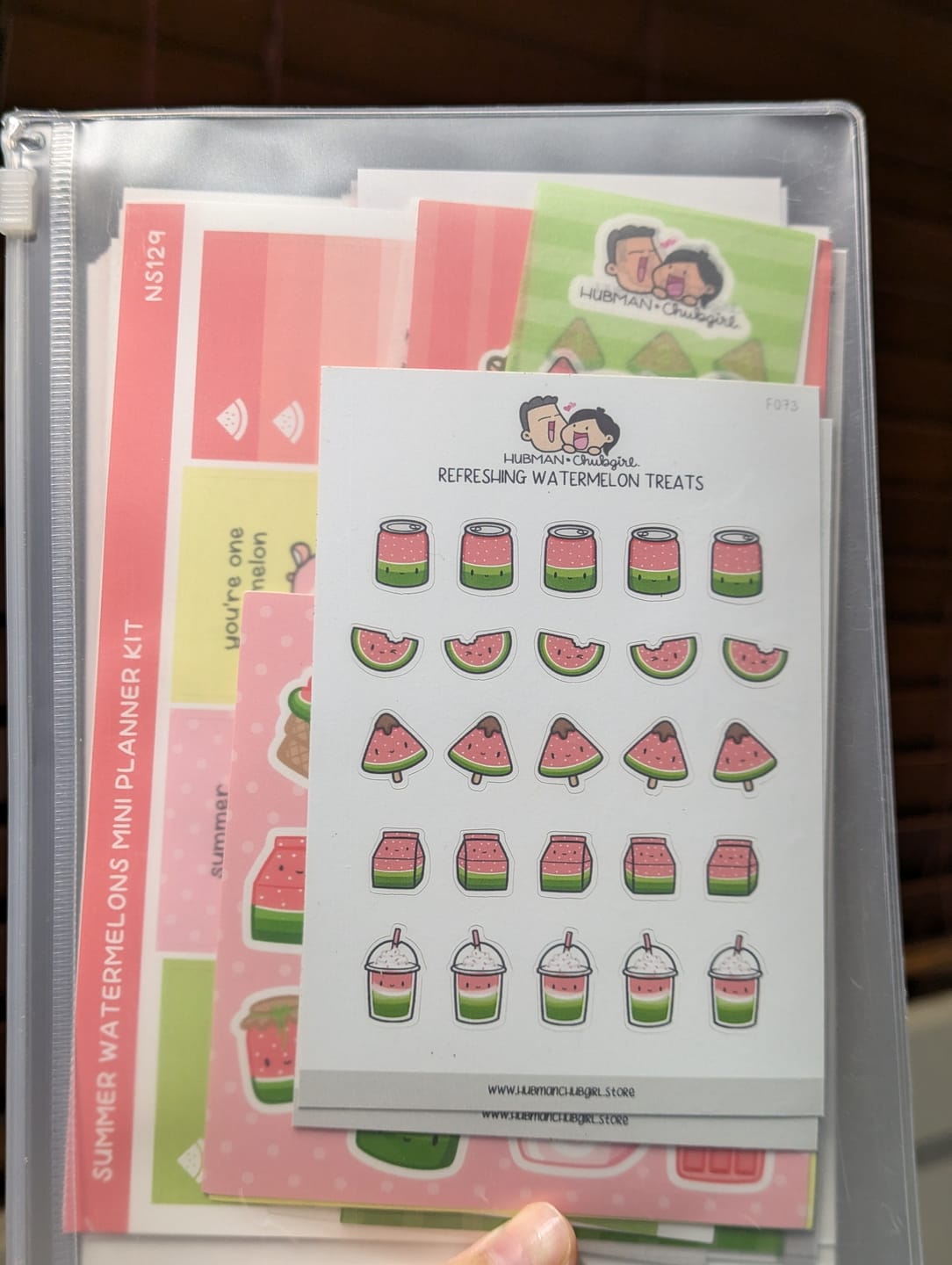 Customer photo review of Refreshing Watermelon Treats Planner Stickers