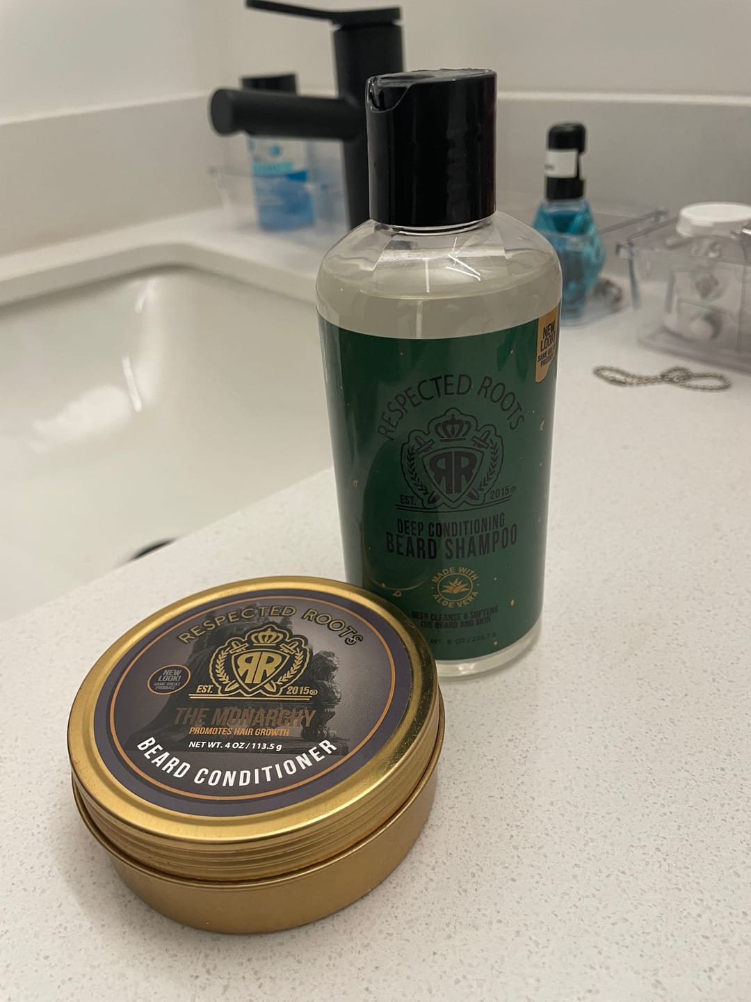Customer photo review of NEW! Beard Shampoo + The Monarchy Beard Conditioner Combo