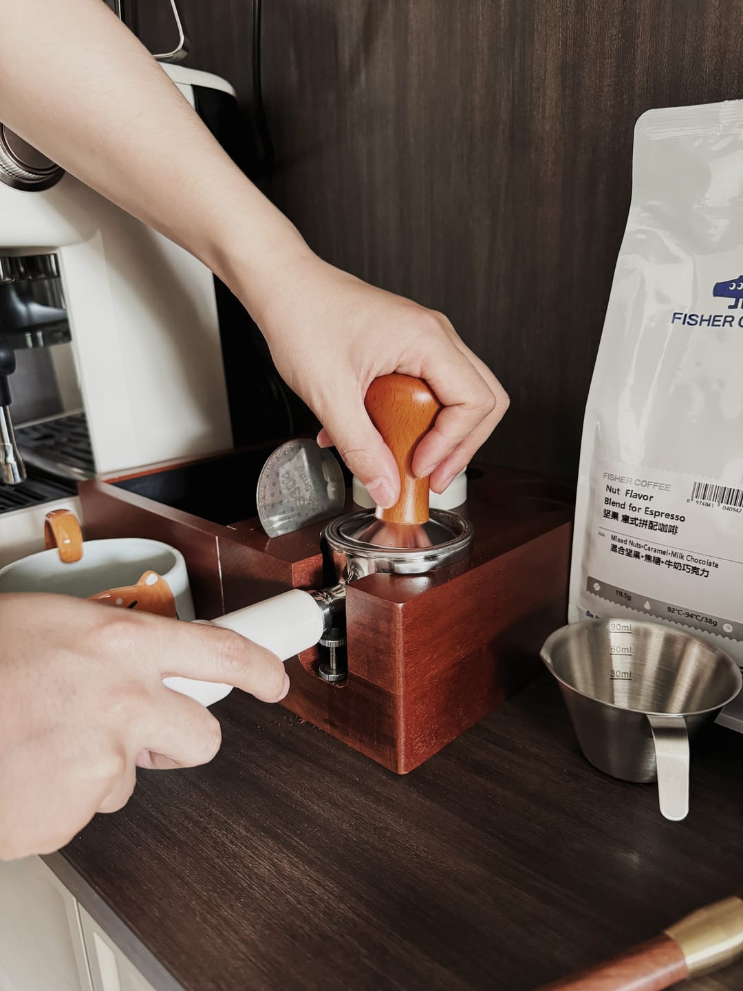 Customer photo review of Espresso Accessories Organizer Box and Knock Box