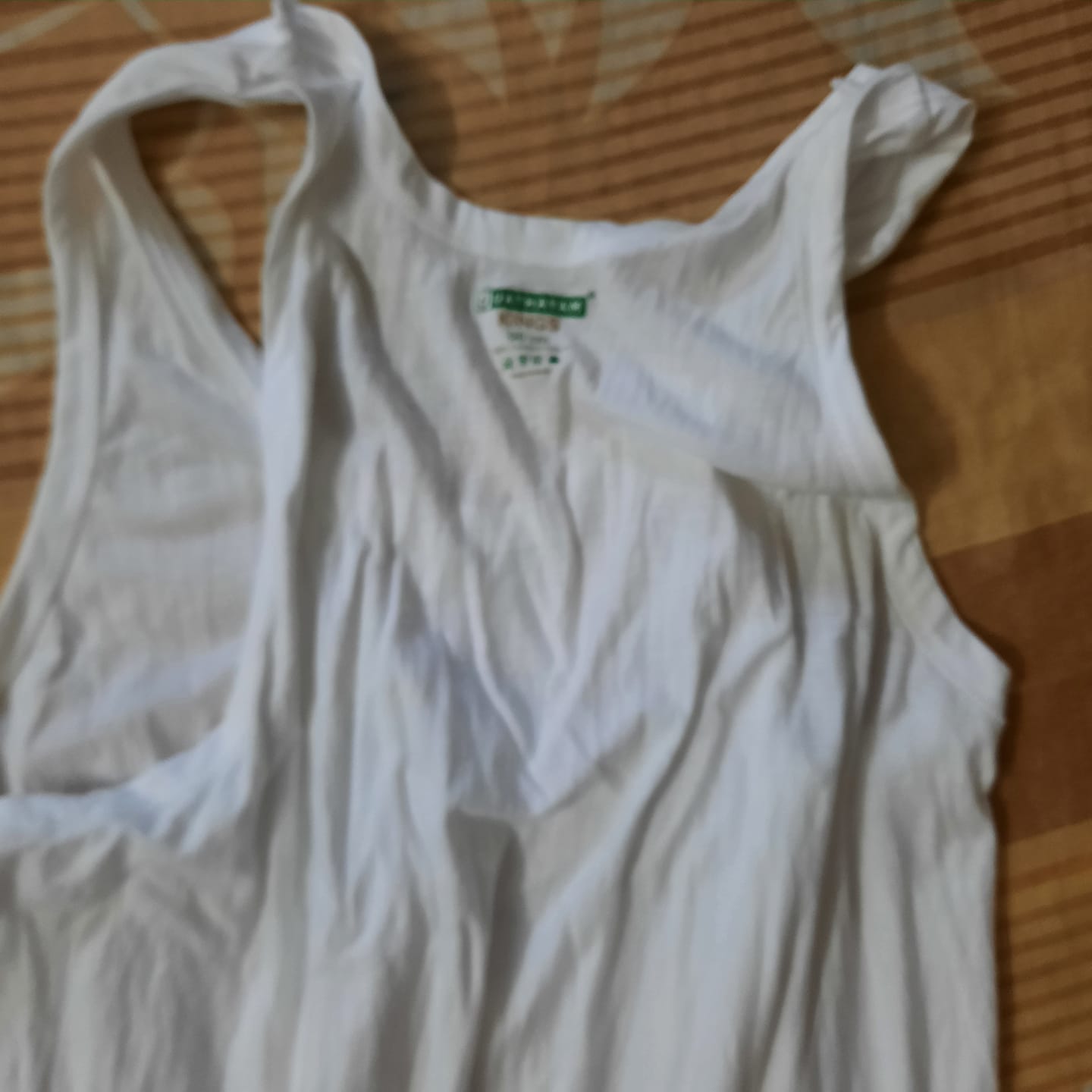 Customer photo review of UATHAYAM 100% Cotton Kings RN White Vest For Mens Combo (Pack of 2)
