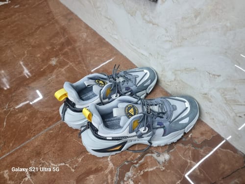 Customer photo review of Rocket Boost Grey High Heel Funky Designer Low Top Sneakers