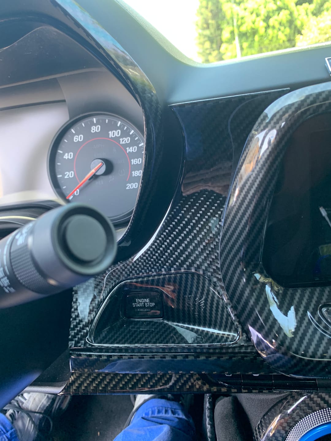 Customer photo review of 2016-2024 Chevy Camaro Real Carbon Fiber Driver Side Dash Overlay