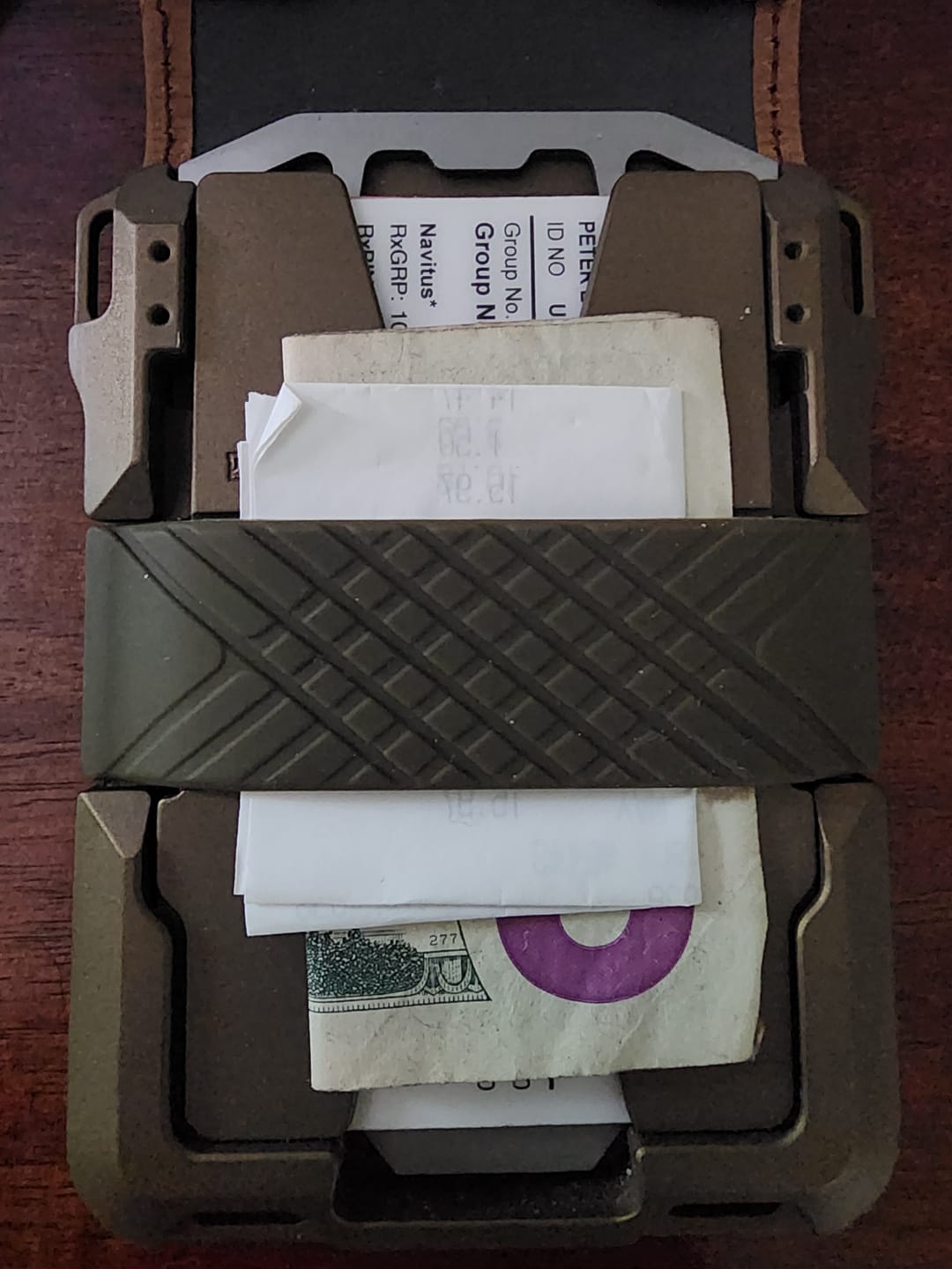 Customer photo review of VERTCIAL WALLET BANDS (M-Series, S1 Stealth Wallet and MC01 Money Clip)