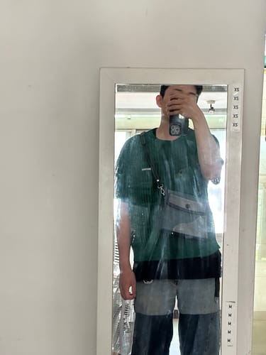 Customer photo review of Solid Color Pullover Long Sleeve Shirt