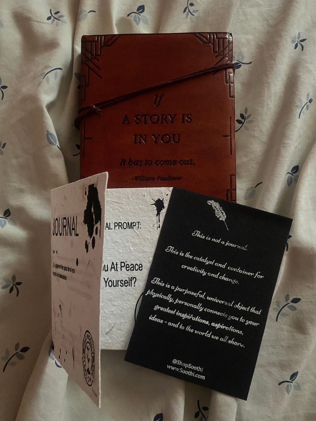 Customer photo review of "If A Story" Handmade Leather Journal
