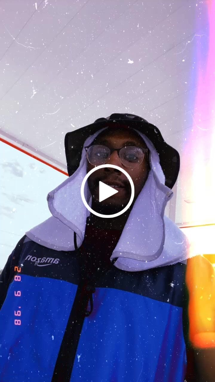 Customer video review of Polarheads® Cooling Headpiece- Gray / Sea Ice