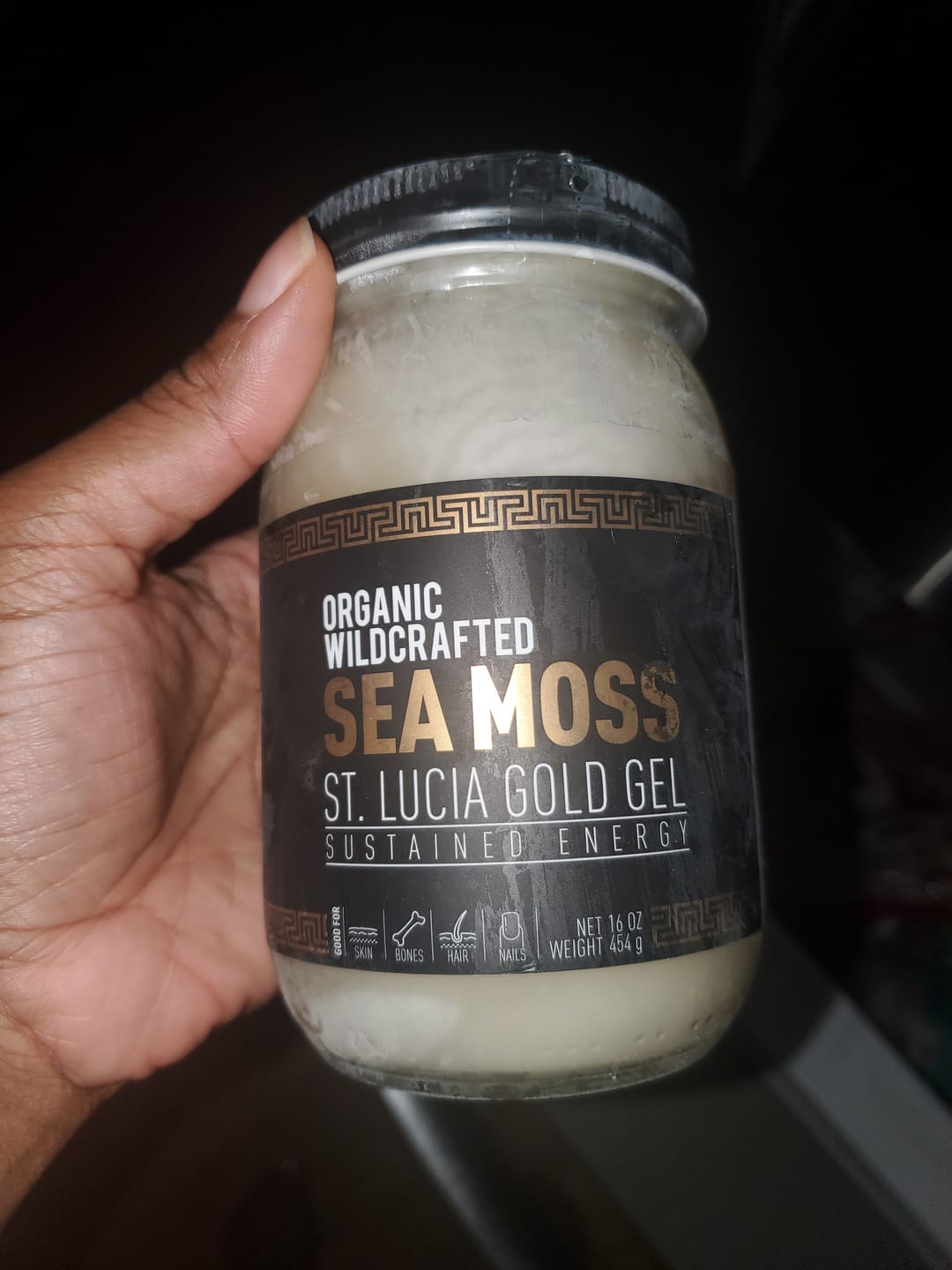 Customer photo review of St Lucia Gold Sea Moss Gel