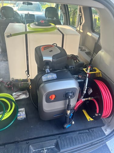 Customer photo review of Retractable Extension Cord Reel-12/14/16 AWG