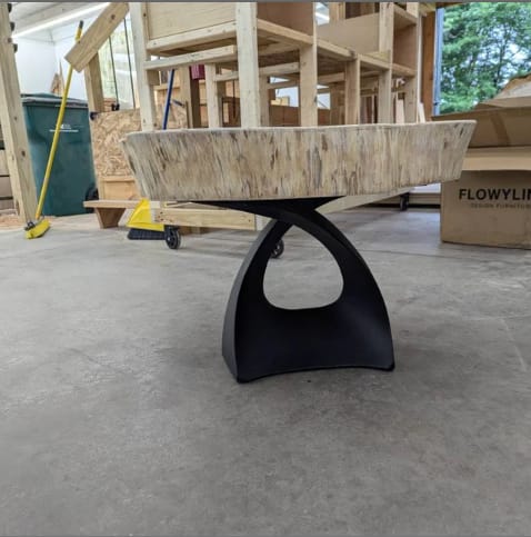Customer photo review of Coffee Table Base 121B Tulipe 16H Metal Elegant Furniture
