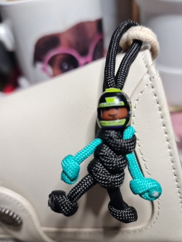 Customer photo review of Limited Edition Lewis Hamilton Racing Paracord Buddy Keychain