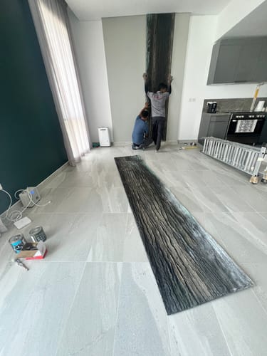 Customer photo review of Fixing and installation For 1 Panels of ArtStone/MDF Panels& Multipurpose WPC Panels