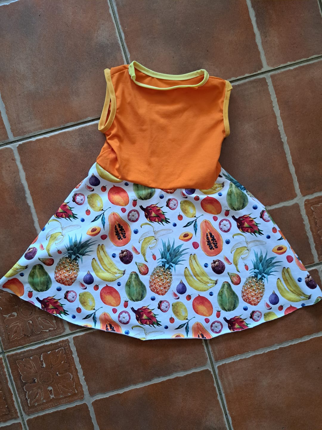 Customer photo review of Mix Fruits Digital French Terry Fabric