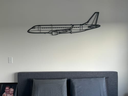 Customer photo review of E175 Silhouette Metal Wall Art