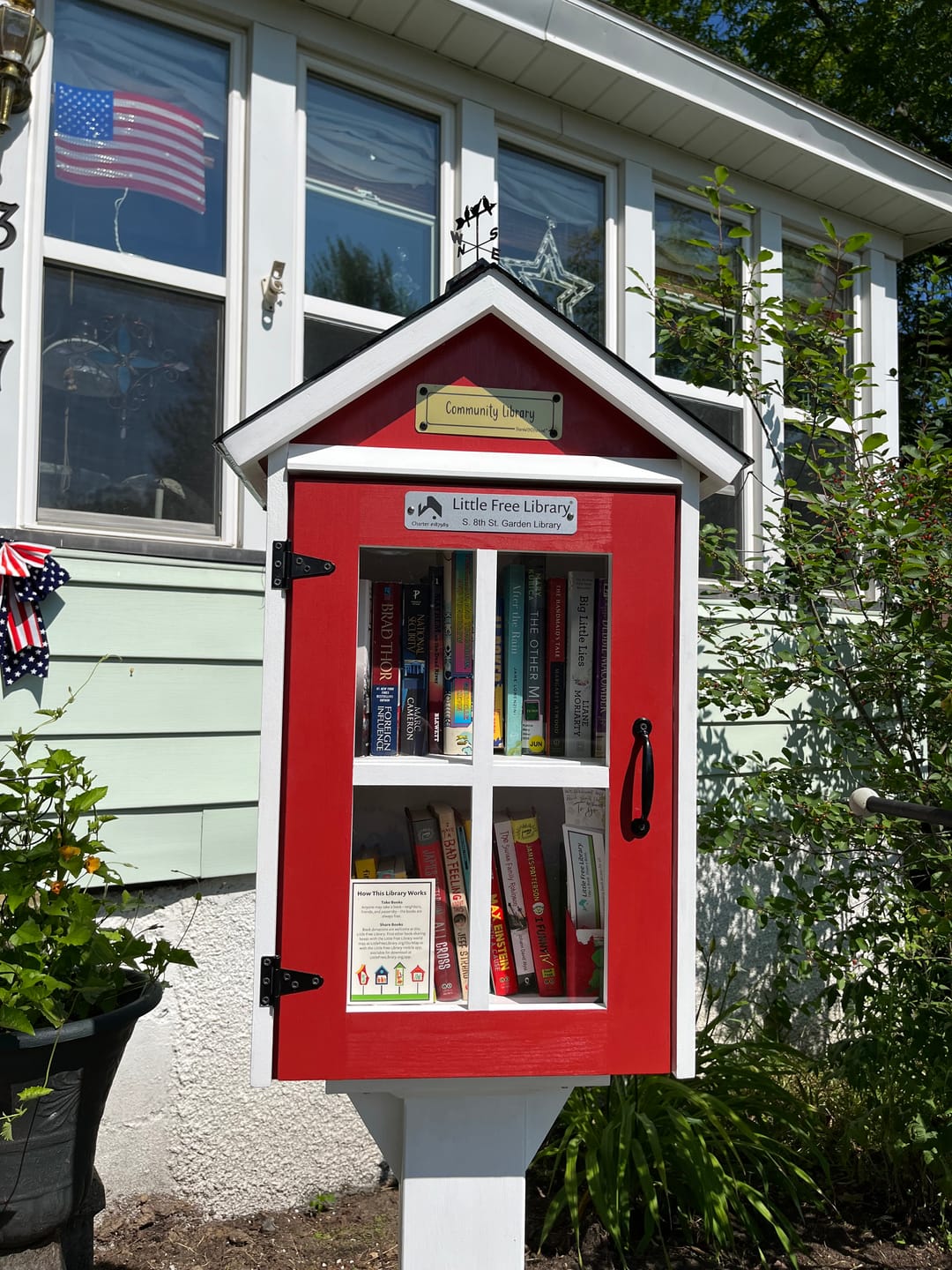 Customer photo review of Little Free Library Custom Charter Sign