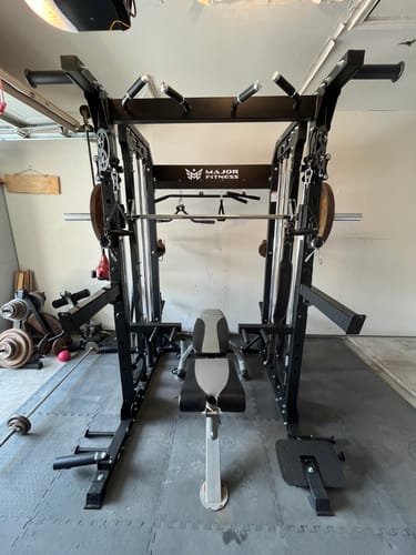 Customer photo review of Major Fitness B52 All-In-One Home Gym Smith Machine