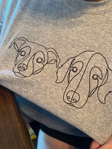 Customer photo review of Custom Embroidered Sweatshirt