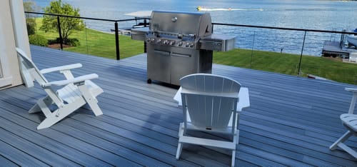 Customer photo review of King-Size Folding Adirondack Chair - Exclusive Woodgrain