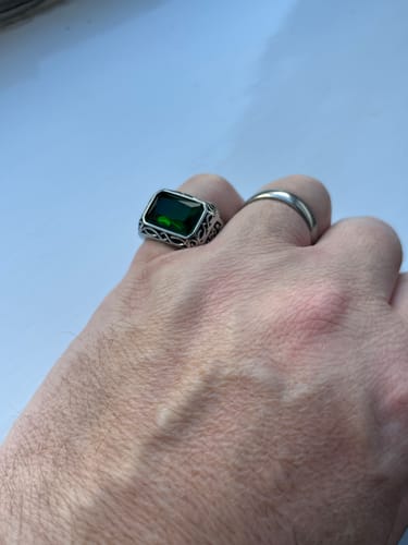 Customer photo review of GREEN GEM. - 925 SILVER