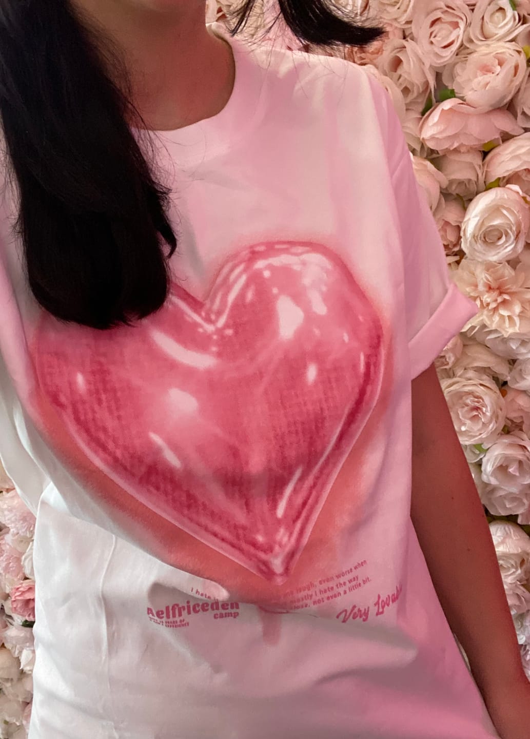 Customer photo review of Aelfric Eden Love Balloon Graphic Tee