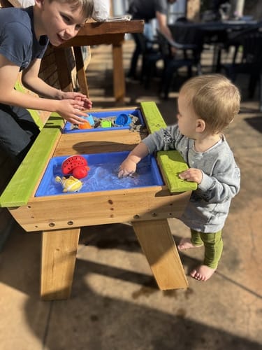 Customer photo review of Busy Bubs Sand & Water Table