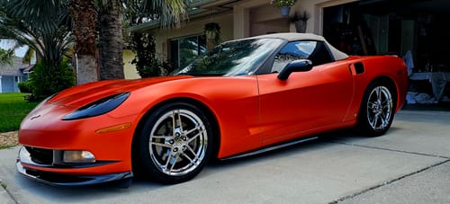 Customer photo review of Corvette C6 Base Model Extended Front Splitter Lip & Side Skirts Rocker Panels