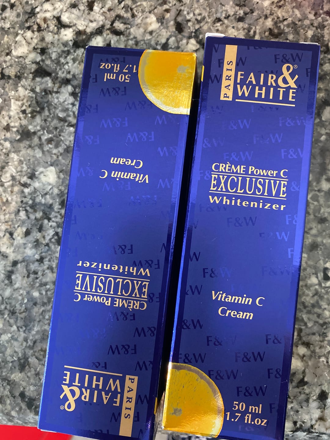 Customer photo review of Fair and White Exclusive Cream with Vitamin C 1.7 Fl oz / 50 gr