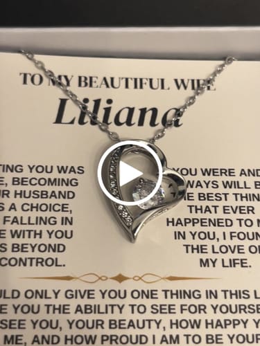 Customer video review of To My Beautiful Wife - Personalizable Necklace Gift Set - SS323
