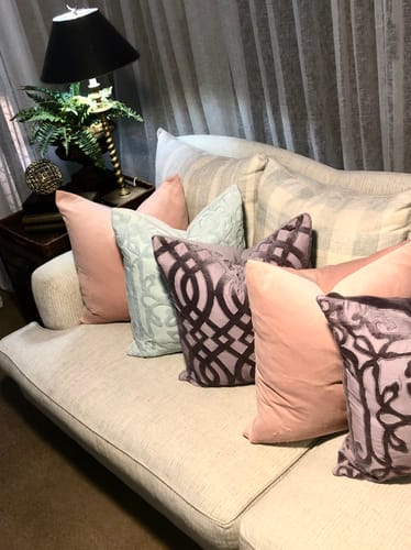Customer photo review of Applique Zen Purple Lounge Cushion 55 x 55cm