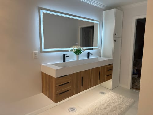 Customer photo review of Breton Floating Vanity (24"-84")