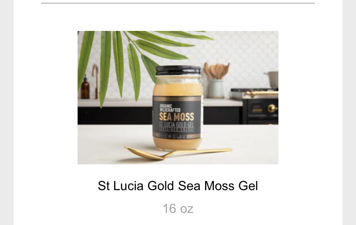 Customer photo review of St Lucia Gold Sea Moss Gel
