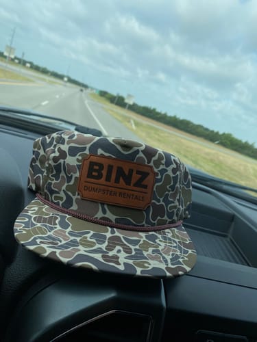 Customer photo review of Custom Leather Patch Rope Hat