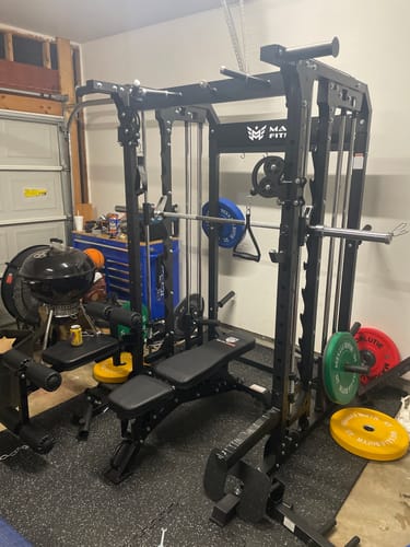 Customer photo review of Major Fitness B52 All-In-One Home Gym Smith Machine