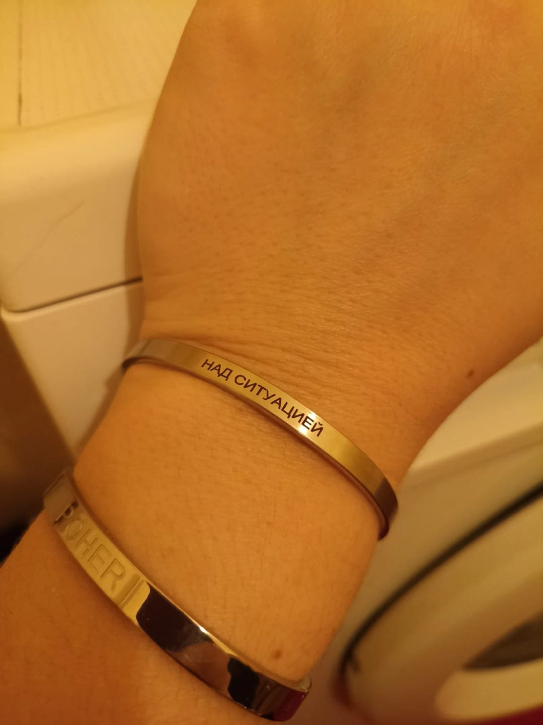 Customer photo review of Bracelet Jonc Couple