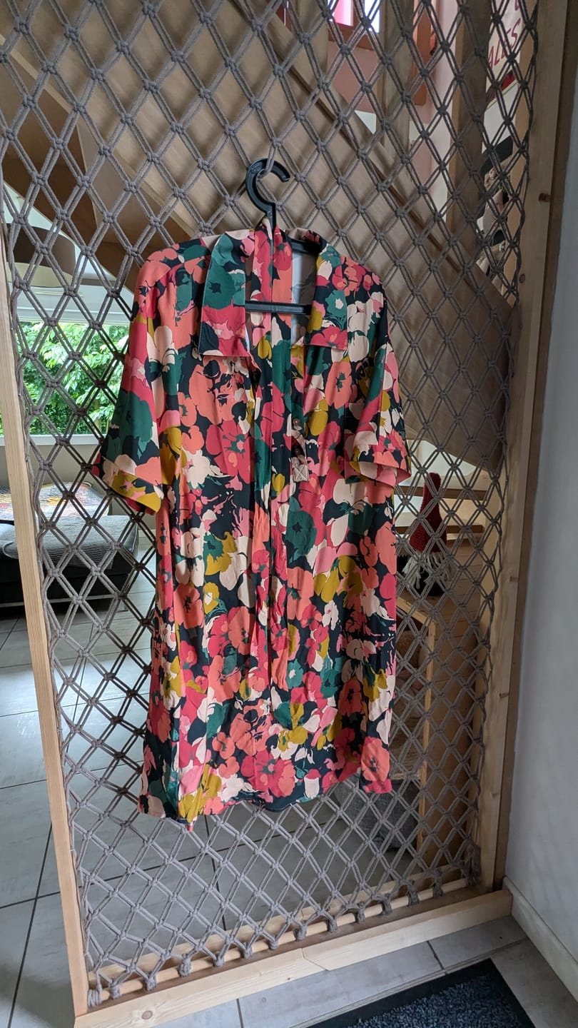 Customer photo review of Robe Lucette viscose bouquet coraillé