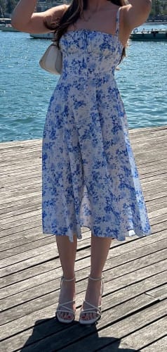 Customer photo review of Selena Corset Midi Dress