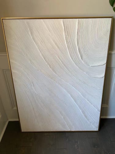 Customer photo review of 3D White Abstract Painting #ABAV371