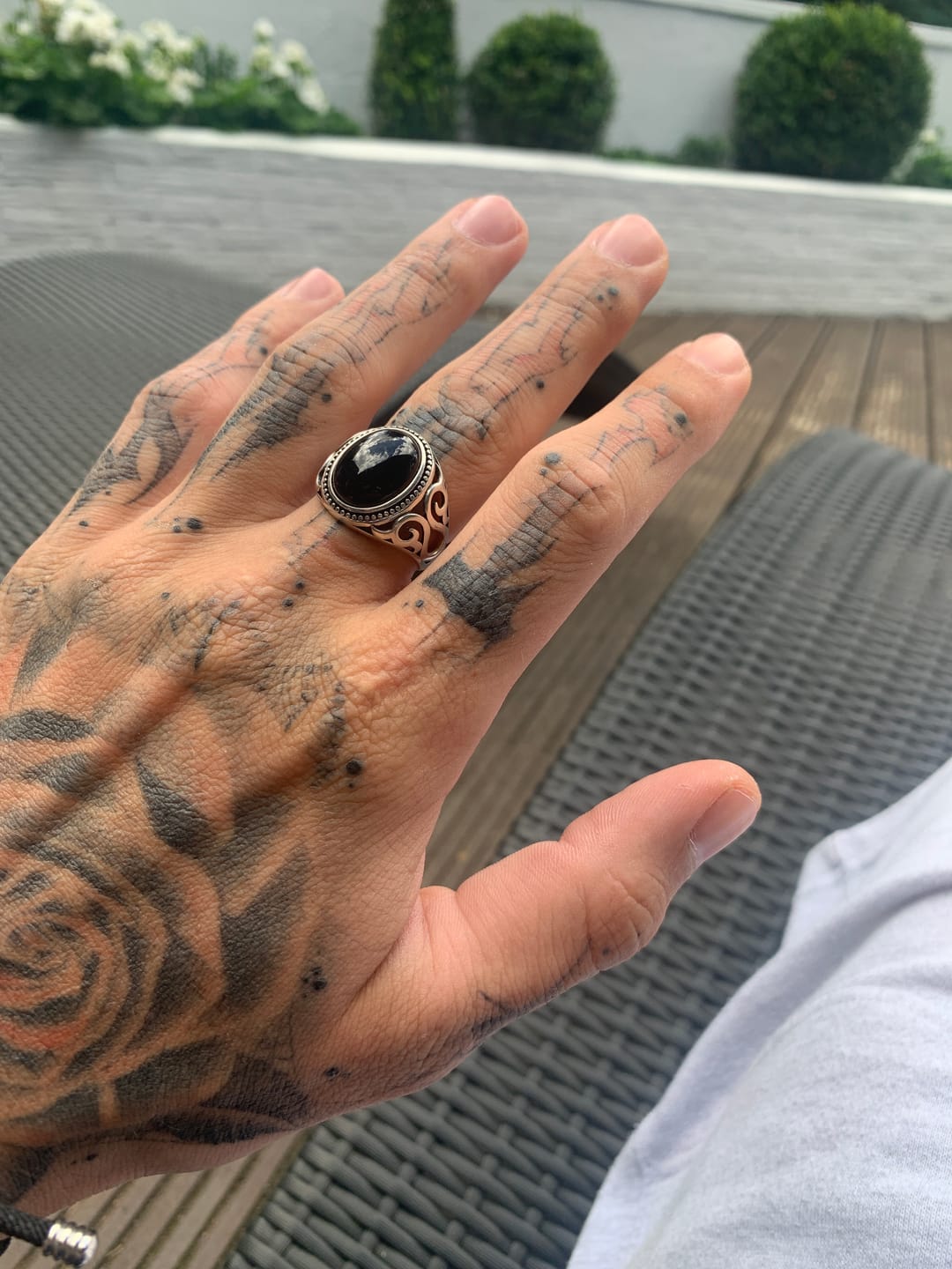 Customer photo review of BLACK EYES. - 925 SILVER